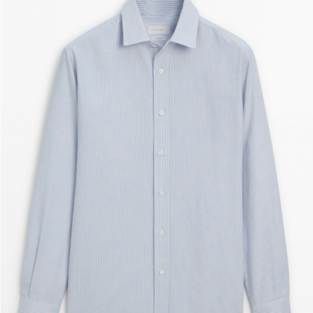 MASSIMO DUTTI Striped Oxford Shirt NWT - Picture 6 of 6